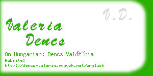 valeria dencs business card